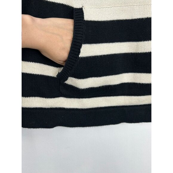 Lauren Ralph Lauren Women's Medium 1/4 Zip Striped Sweater 100% Cotton - Picture 10 of 13